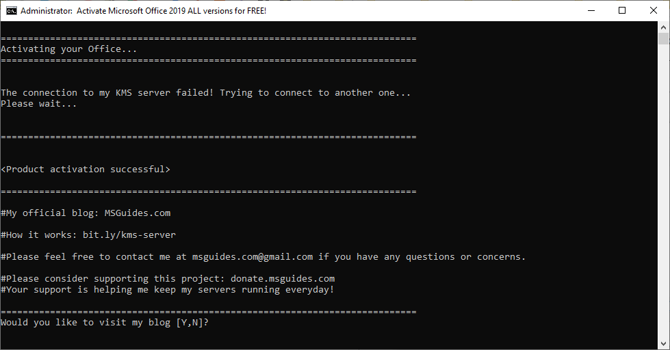 CMD Method Activated